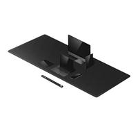 Cacoy 190x70cm Leather Desk Mat, PU Leather Desk Pad Blotter Protector, Large Gaming Computer Mouse Pad, Waterproof Keyboard Mouse Mat, Office Table Cover (Black)