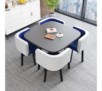 Cact 4-Person Space-Saving Dining Table Set - Round/Square Kitchen Furniture for Small Apartments - Stylish Dining Solution with 4 Chairs for Cozy Spaces