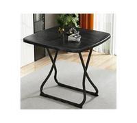 Cact Expandable Folding Dining Table - Flip-Top Space-Saving Table for Small Apartments Kitchen & Dining Room - Black Wood Grain 70x75cm