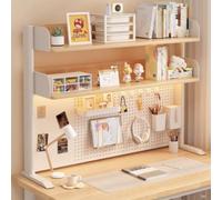 Cact Home Office Desk Shelf Multi-Use Study for Dorm Room Walnut h 60x23.5x95cm/23.6x9.3x37.4in Ideal for Smals