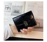 Cact Practical Student Women's ort Wallet Multi-Layer Bule Card Holder(Black)