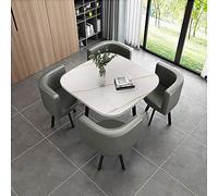 Cact Round Dining Table Set with 4 Nesting Chairs - Slish SpaceSaving Fur for Small Areas Offices & Meetings - Perfect for Recept Dining & Negotiat Spaces