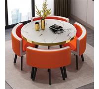 Cact Round Dining Table Set with Chairs 31.5x29.5in Breakfast Bar Fur Ideal for Small Kitchens Dining Rooms Space-Saving Design for Modern Decor