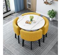 Cact Round Table and Nesting Chairs Set for Small Offices Recept Areas Meeting Rooms Negotiat Seating Retais - 49inch Versatile Fur Solut