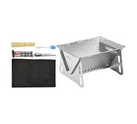 Cact Stainless Steel Camping Grill - Portable Chal Barbecue for Garden Terrace Beach Fire Pit Hiking nic & Outdoor Adventures