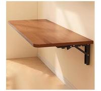 Cact Wall-Mounted Folding Table Solid Wood Desk for Smals 40x100cm Ideal for Dining Study and Kitchen Use Brown Space-Saving Design