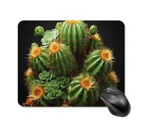 Cacti and Succulents Mouse Pad Square Laptop Mouse Mat Cute Computer Mousepad Keyboard Pad Non-Slip Desk Pads for Gaming Office Work Home 20 * 25cm