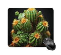 Cacti and Succulents Mouse Pad Square Laptop Mouse Mat Cute Computer Mousepad Keyboard Pad Non-Slip Desk Pads for Gaming Office Work Home 25 * 30cm