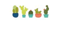 Cacti In A Row Men's T-Shirt - White - XL
