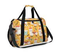Cacti White Llama Travel Duffel Bag for Girls Boys Women Men Llama Weekend Overnight Bag Shoulder Tote Luggage Handbag for Travel Sports Gym