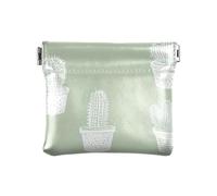 Cacti Women Men Leather Coin Purses Portable Card Cases Money Organizers for Women Boys Girls