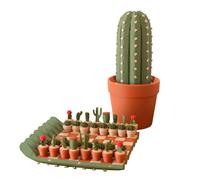 Cactichess - Portable CactusChess Set,Roll up cactus chess suit cactus, Portable Magnetic Chess Game Set, Roll-Up 3D Cactus Chess Set ，Portable Botanical Board Game for Trave