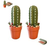 CactiChess, Portable Roll Up Chess Set with 3D Succulent Pieces, Unique Travel and Gift Idea, Creative and Rollable Set for Plant Lovers(2pcs)