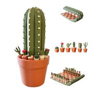 Cactichess, Roll Up Cactus Chess Set, 3d Printed Cactus Board Game With Pot Case & Free Magnets, 3d Printed Succulent-Themed Pieces, Unique Succulent Design Gift for Plant Lovers (1pc)