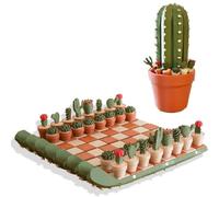 Cactichess - Roll Up Cactus Chess Set, Cacti Board, Portable Sets for Adults, Boards and Piece