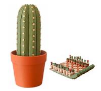 Cactichess - Roll up Cactus Chess Set,Cacti Chess-Advanced,Roll up Cactus Board,Succulent Plant Che-ss Pieces,Pieces for On-The-Go Gaming,Suitable for Plant Lovers