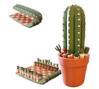 Cactichess - Roll Up Cactus Chess Set,Cactus Themed Chess Board,C-actus C-hess Pieces,From Succulent Ca-ctus Themed Ch-ess Set,3D Printed Cactu-s Ches-s S-et,For Plant Lovers Family Gatherings (1)