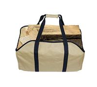 CACTIYE Canvas Log Tote Bag Carrier Indoor Fireplace Firewood Totes Large log carrier, firewood carry bag holder, arm load cloth firewood carrier (yellow)