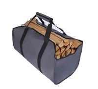 CACTIYE Canvas Log Tote Bag Carrier Indoor Fireplace Firewood Totes (Yellow) (grey)