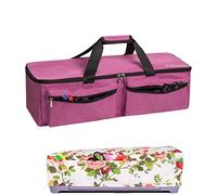 CACTIYE Carrying Bag Compatible with Cricut Explore Air and Maker, Waterproof Tote Bag Compatible with Cricut Explore Air and Supplies (pink-02, 1+1)