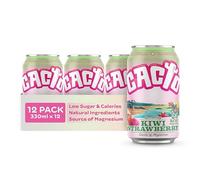 Cacto Drinks, Sparkling Cactus Water, Kiwi & Strawberry Flavour - Natural Antioxidants & Electrolytes for Hydration & Recovery, Low Calorie Coconut Water Alternative, 12 x 330ml Cans