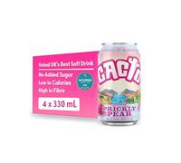 Cacto Drinks, Sparkling Cactus Water, Prickly Pear Flavour - Natural Antioxidants & Electrolytes for Hydration & Recovery, Low Calorie Coconut Water Alternative, 4 x 330ml Cans