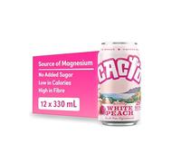 Cacto Drinks, Sparkling Cactus Water, White Peach & Prickly Pear Flavour - Natural Antioxidants & Electrolytes for Hydration & Recovery, Low Calorie Coconut Water Alternative, 12 x 330ml Cans