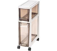 Cactus Bathroom Cabinet - Space-Saving 2-Tier Storage Solution in Modern Dark Brown & White - Ideal for Small Spaces & nized Living