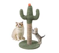 Cactus Cat Scratcher - Green Cactus Cactus Scratching Post - Natural Sisal Pole with Interactive Ball, Stable Kitten Scratch Poles for All Indoor Kittens