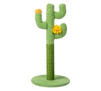 Cactus Cat Scratcher Tree - Vertical Activity Tower, Interactive Kitten Scratching Post | 3 Multi-Level with Soft Plush , Covered Play Center for Adult Cats Who Salt