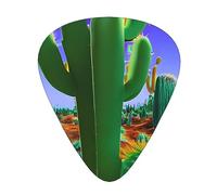 Cactus Desert print Celluloid Guitar Plectrums for Acoustic Guitar Bass,Guitar Picks with Organizer Box