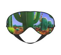 Cactus Desert Print Comfortable Sleep Eye Mask Men Women Lightweight Travel Nap Meditation Yoga Work