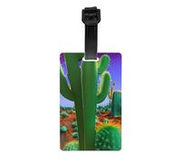 Cactus Desert Print Lightweight Luggage Tags for Suitcases Backpacks Business Journey Family Vacation