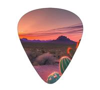 Cactus Desert Sunset Exceptional Guitar Pick – Single-Side Full-Print, Abs Material Plectrum – Diverse Thickness For Varied Music Experience – Ideal For Guitars And Ukuleles,Guitar Pick,