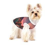 Cactus Desert Sunset print Tshirts for Small Dogs Dog's Fashion Shirt Breathable Sleeveless Shirts for Small Dogs