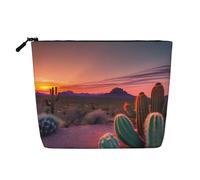 Cactus Desert Sunset Versatile Travel Toiletry Bag Makeup Bag, Perfect for Daily Use and Business Trips