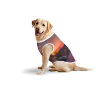 Cactus Desert Sunsetprint Large Pets Vest Breathable Sleeveless Tank Top Cozy Lightweight Walks Travel T-Shirt