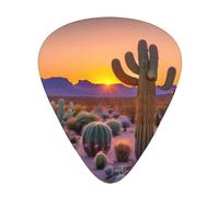 Cactus Desert Sunsets Print 12 Pieces Guitar Picks For Guitars And Ukulele, Unique Guitar Present