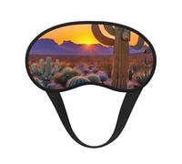 Cactus Desert Sunsets Print Soft Washable Eye Masks for Cover Nap Light Blocking for Night Shift Sleep Aid