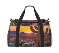 Cactus Desert Sunsets Print Travel Hand Travel Bag Weekender Overnight Carry On Tote Foldable Crossbody Bag