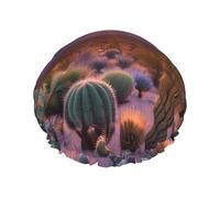 Cactus Desert Sunsets shower caps with a double layer of, hold your hair well whether using them while showering or taking bath.