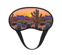 Cactus Desert Sunsets Sleep Mask, Eye Mask, Light-Blackout Design Ultra Soft & Comfortable for Men, Women