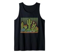 Cactus Desert Vintage Retro Western Nature Design Tank Top