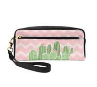 Cactus Desert Women Cosmetic Bag Travel with Two Pockets for Daily Beauty Essentials Accessories Organizer