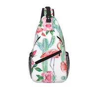 Cactus Flamingo Rose Flowers Crossbody Sling Bag Crossbody Shoulder Chest Bag Shoulder Strap Waist Fanny Pack Men Women