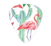 Cactus Flamingo Rose Flowers Multifaceted Guitar Pick - Clear Sound, And Durability For Individualized Music Experiences.