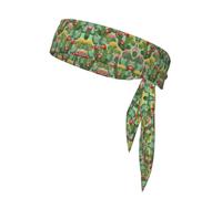 Cactus Floral Bloom Unisex Sports Head Tie - Double-Sided, Moisture-Wicking Workout Headband, Adjustable Knotted Band for Running, Yoga & Gym
