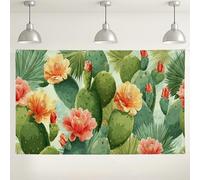 Cactus Floral Wall Backdrop, Tropical Greenery Cute Party Decorations Backdrops, Colorful Indoor/Outdoor Picture Background for Photography Event Supplies 71x43 Inch