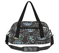 Cactus Flower Kids Overnight Duffle Bags for Girls Boys, Geometric Cactus Lightweight Sports Gym Bag for Kids,Small Overnight Weekender Carry on Travel Bags Dance Bag, Cactus Flower, 18.5L x 7.8W x