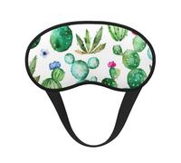 Cactus Flower Print Sleep Mask, Eye Sleeping Mask for Women and Men for Total Darkness, Reduces Puffy Eye Mask